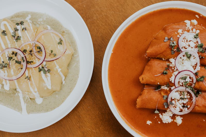 Chuys classic cheese enchiladas with red sauce