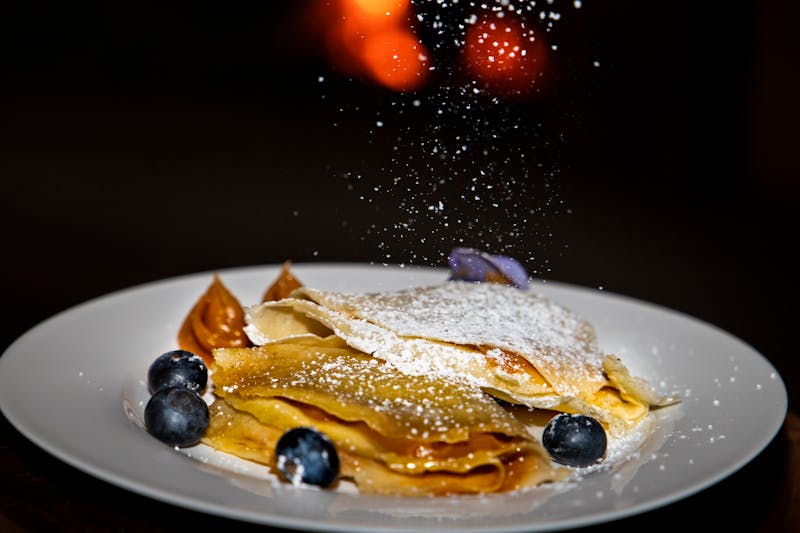 Sopapillas with honey and powdered sugar